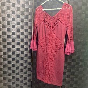 Free people knit crochet dress